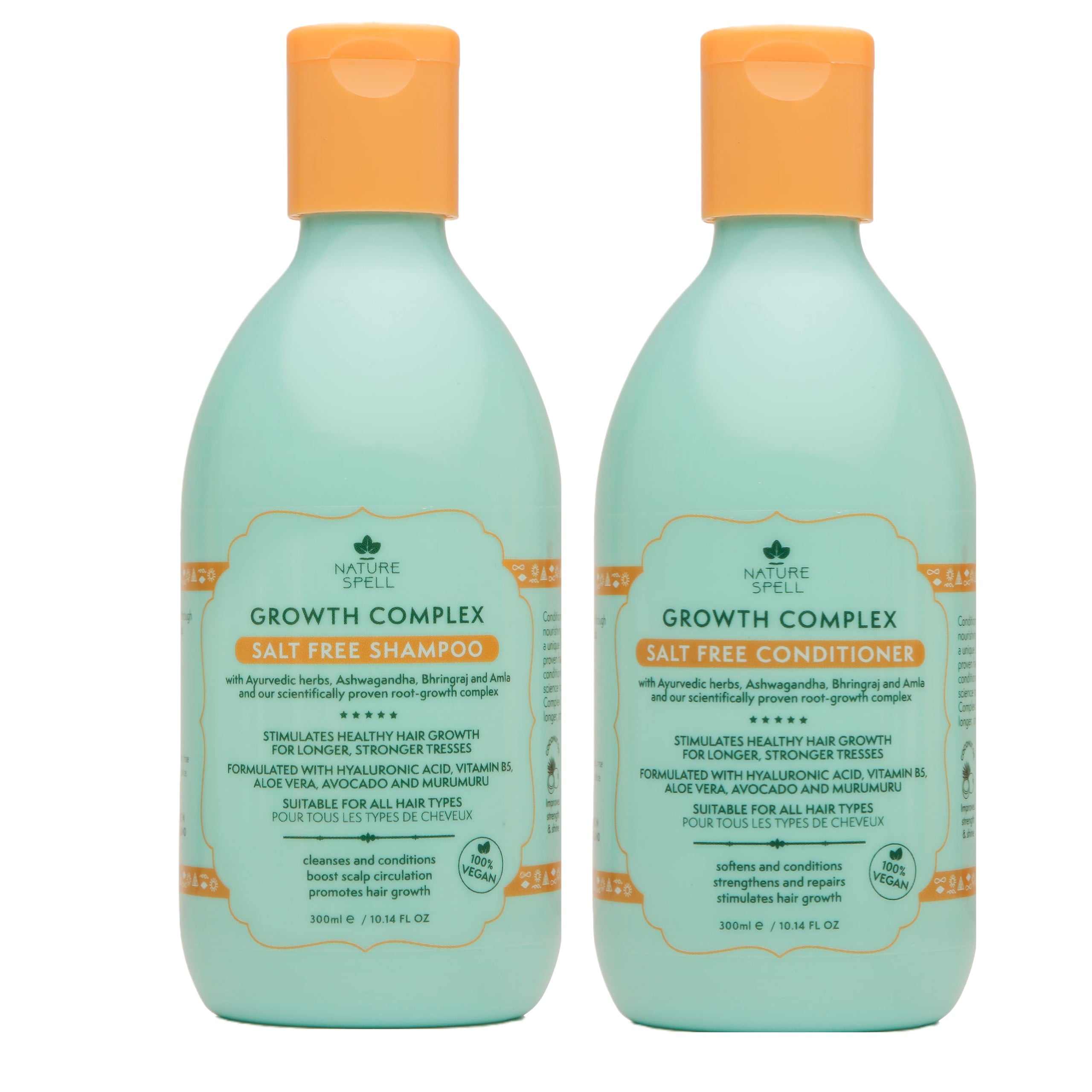 Growth Complex Salt Free Shampoo and Conditioner 300ml Duo