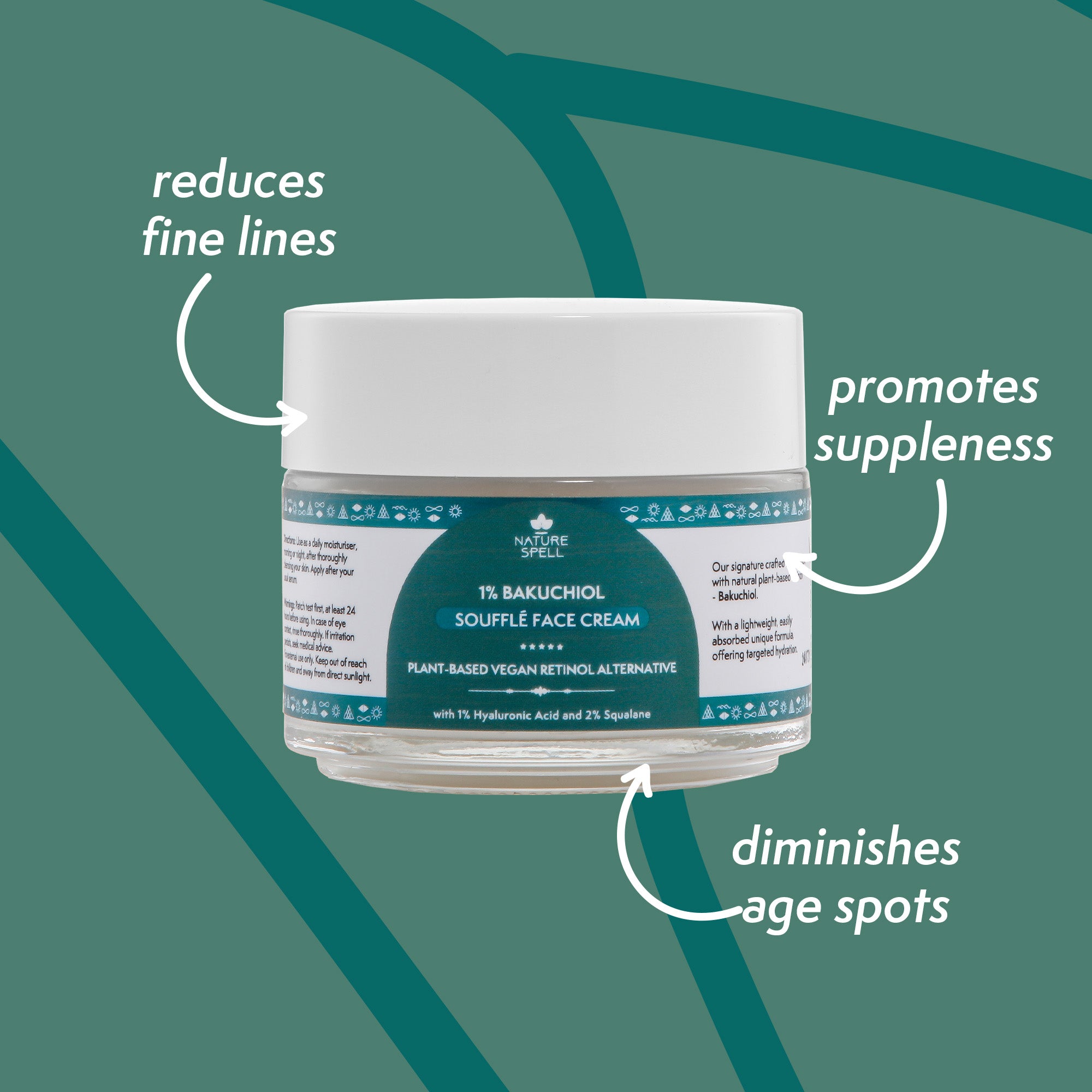 Vegan Retinol Face Moisturiser - 1% Bakuchiol & 1% Hyaluronic Acid