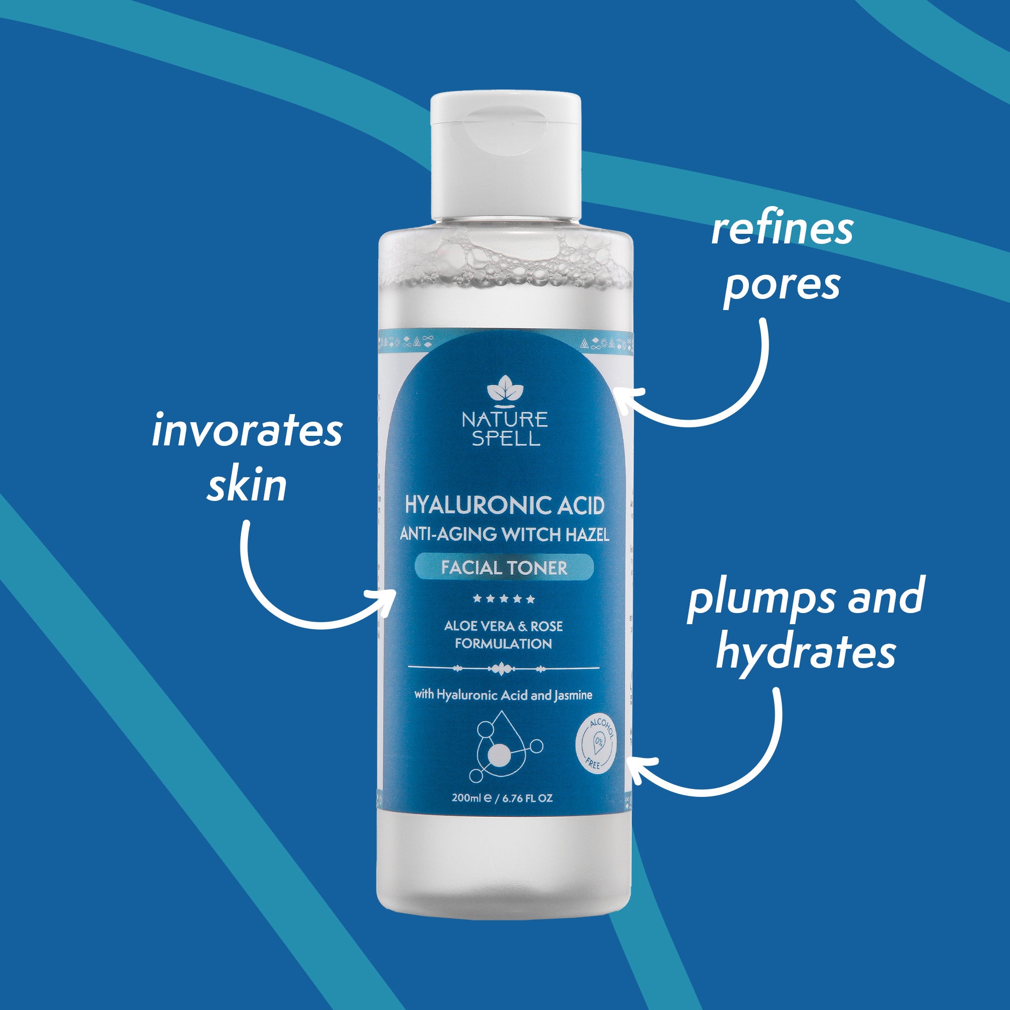 Anti Aging Witch Hazel Face Toner with Hyaluronic Acid
