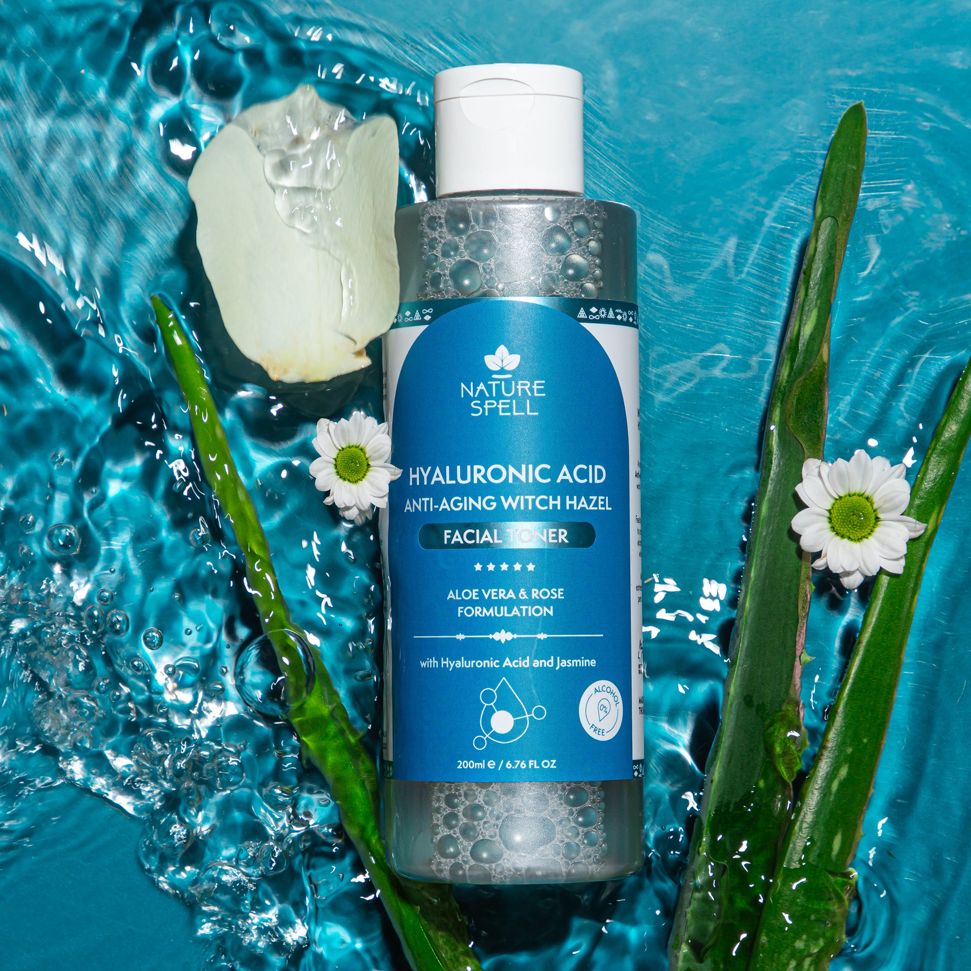 Anti Aging Witch Hazel Face Toner with Hyaluronic Acid