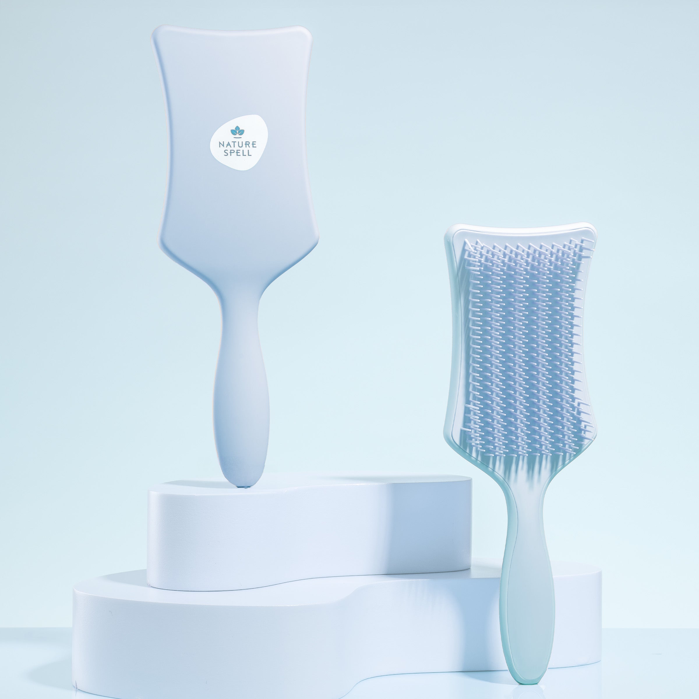No Knots Detangling Hair Brush - Matt Blue