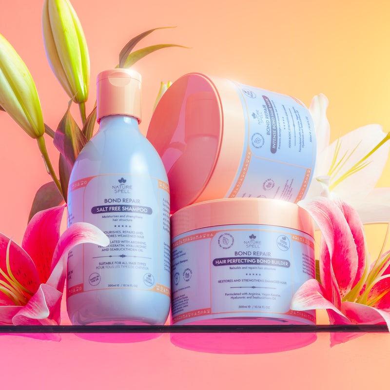 Bond Repair Restoring Essentials Trio Bond Builder, Shampoo and Hair Mask