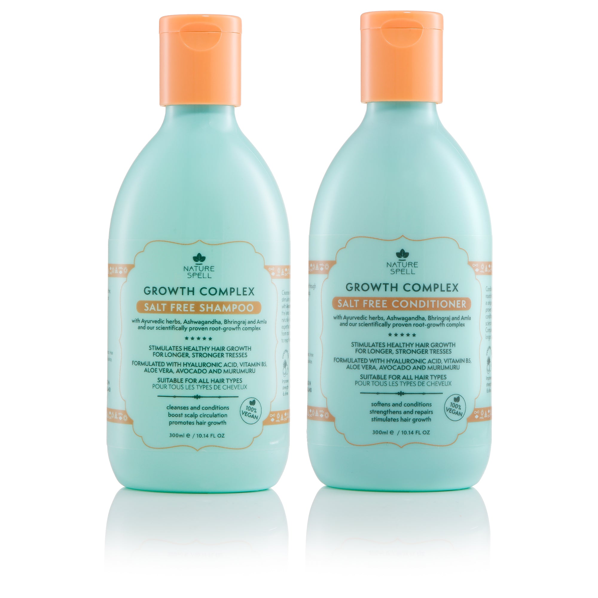 Growth Complex Salt Free Shampoo and Conditioner 300ml Duo