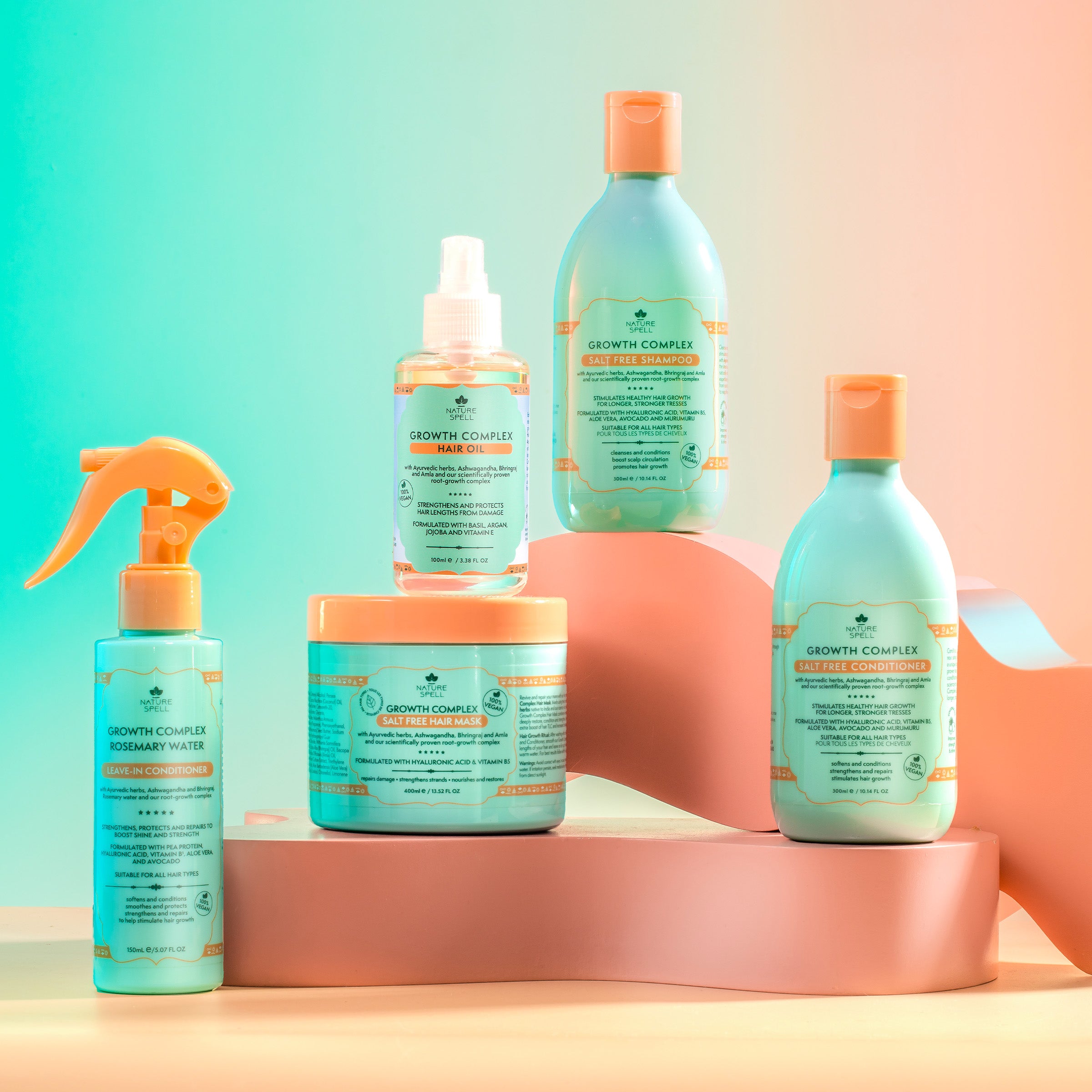 Growth Complex Hair Growth Set - Shampoo, Conditioner, Hair Mask, Hair Oil