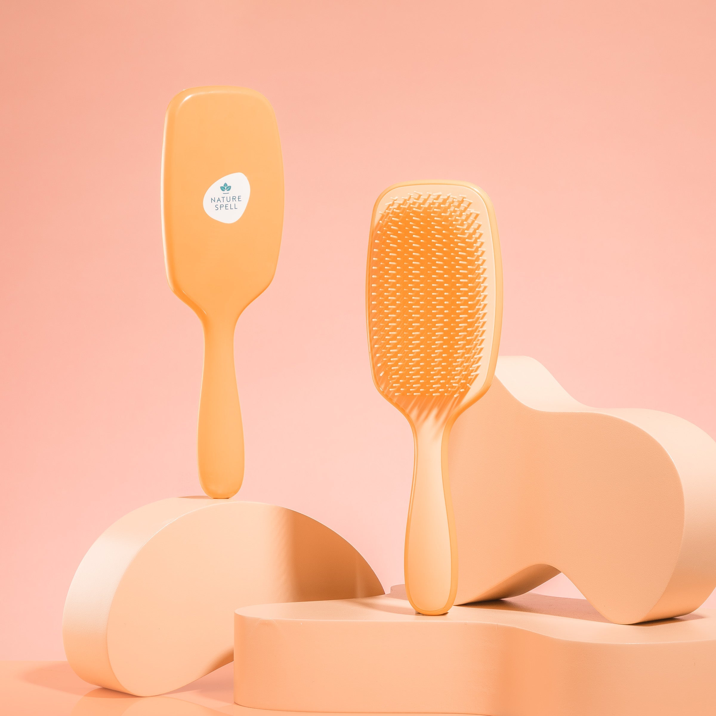 No Fuss Detangler Brush - Glossy Orange