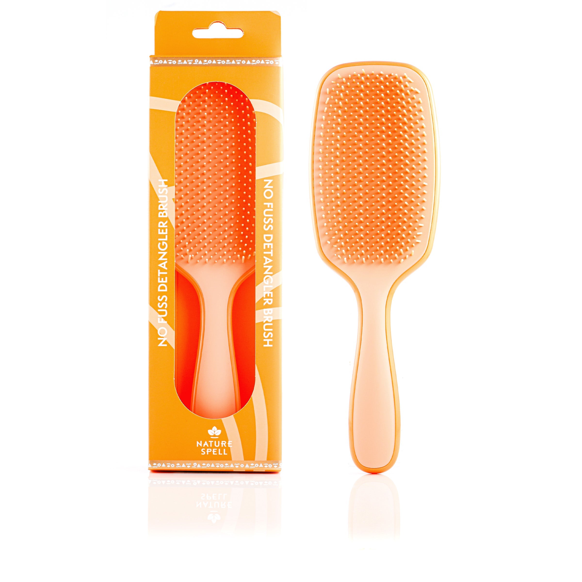 No Fuss Detangler Brush - Glossy Orange