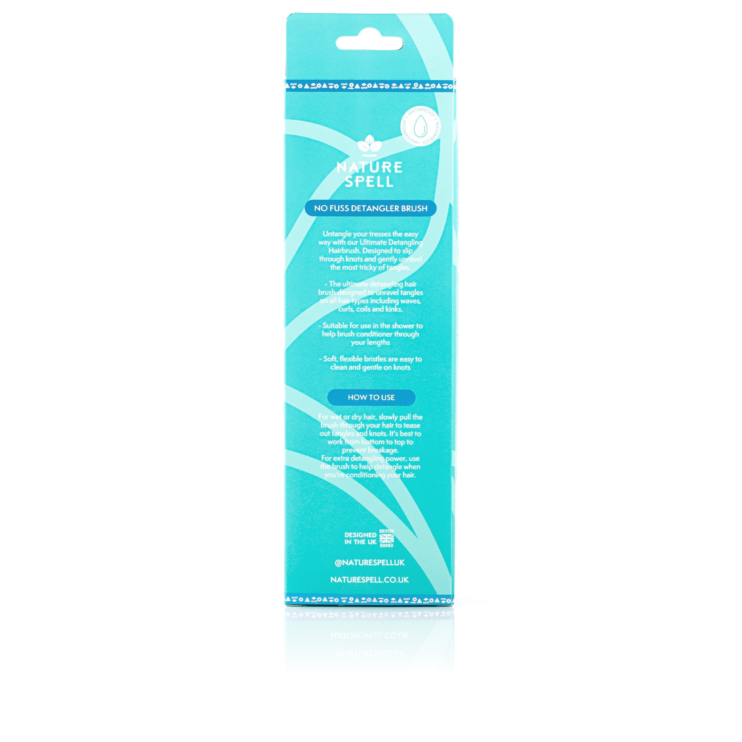 No Fuss Detangler Brush - Glossy Turquoise