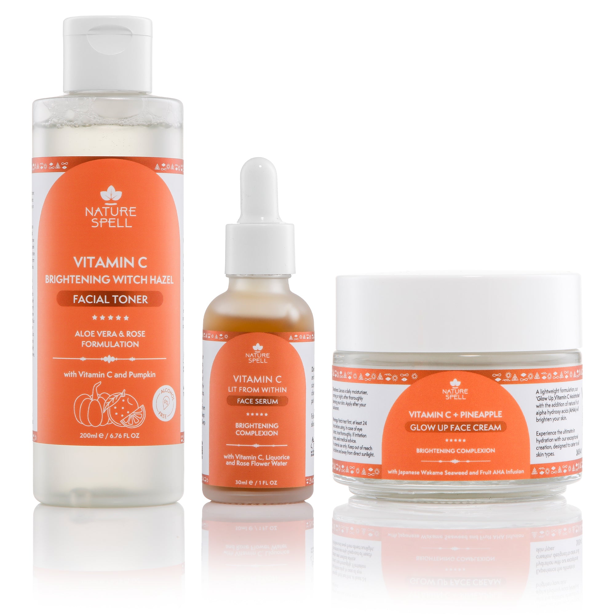 Vitamin C Brightening Skincare Set - Toner + Serum + Moisturiser ...