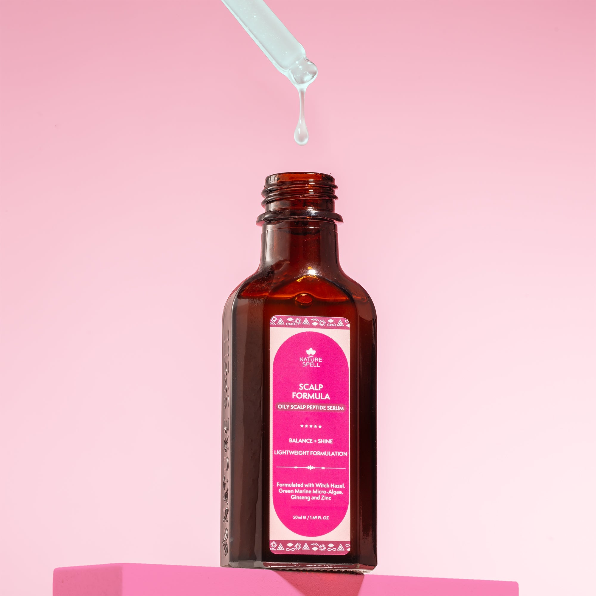 Oily Scalp Formula - Balance & Shine Peptide Serum for Oily Scalp with Ginseng + Witch Hazel