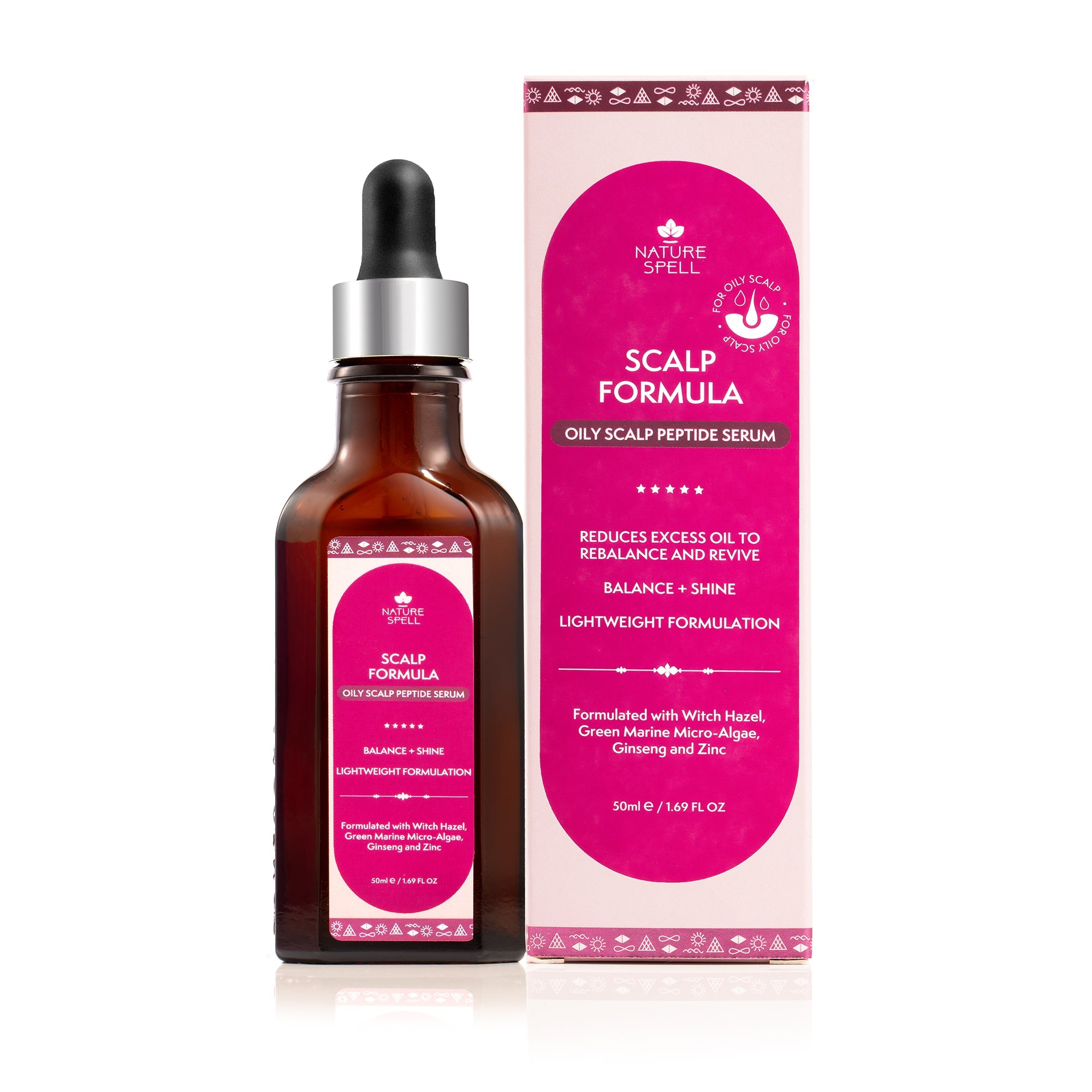 Oily Scalp Formula - Balance & Shine Peptide Serum for Oily Scalp with Ginseng + Witch Hazel