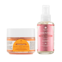 Double Cleansing Duo: Papaya Make-up Melt Cleansing Balm & Rose Aloe Vera Facial Cleanser