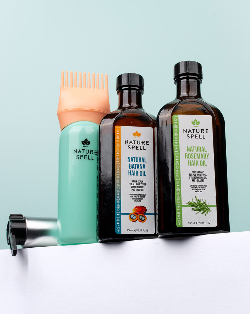 Batana & Rosemary Hair Nourishment Set with pump and Oil Applicator Set
