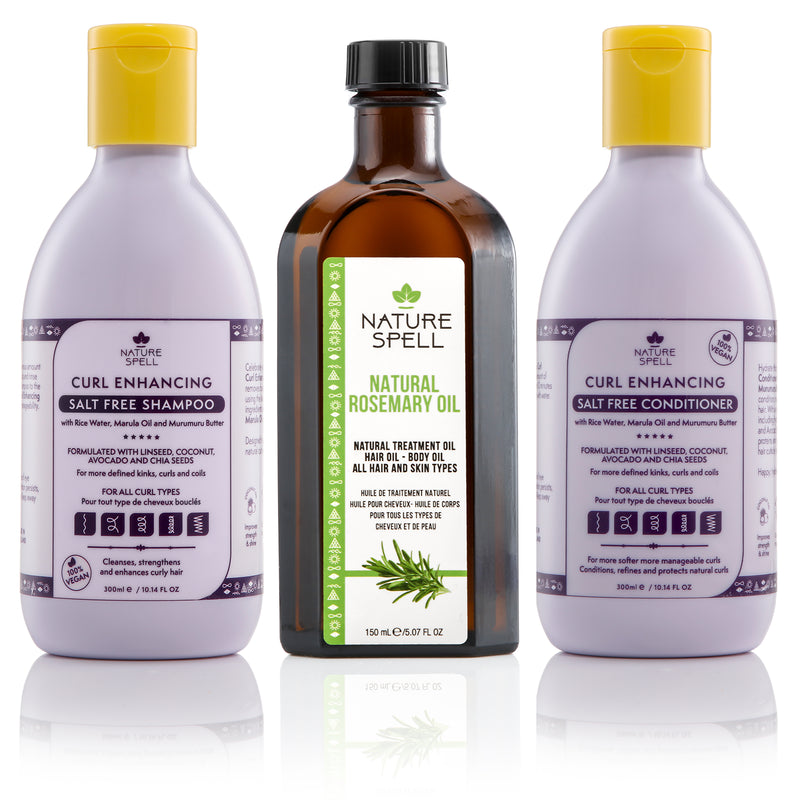 Curl & Grow Set Rosemary Oil Curl Enhancing Shampoo & Conditioner