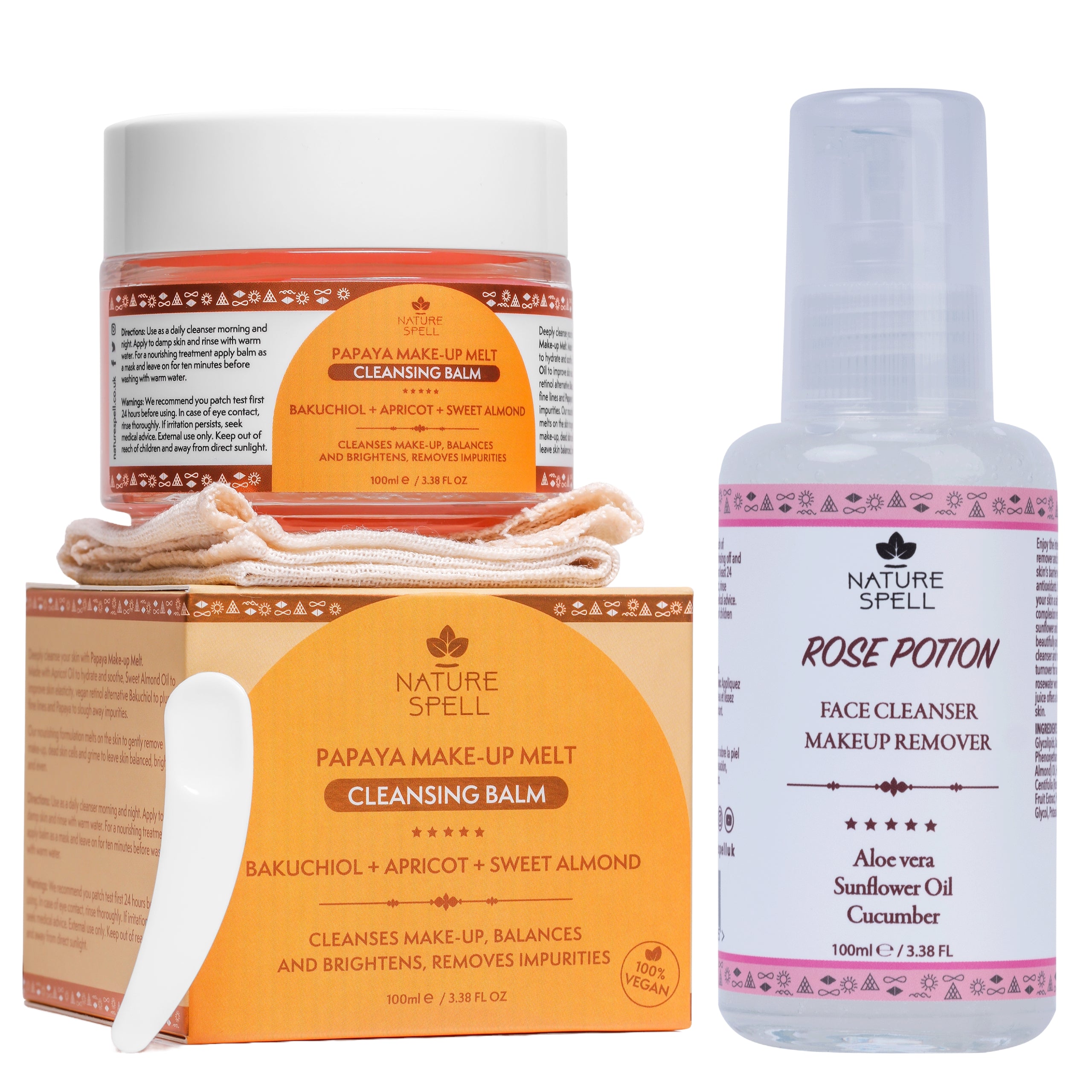 Double Cleansing Duo: Papaya Make-up Melt Cleansing Balm & Rose Aloe Vera Facial Cleanser