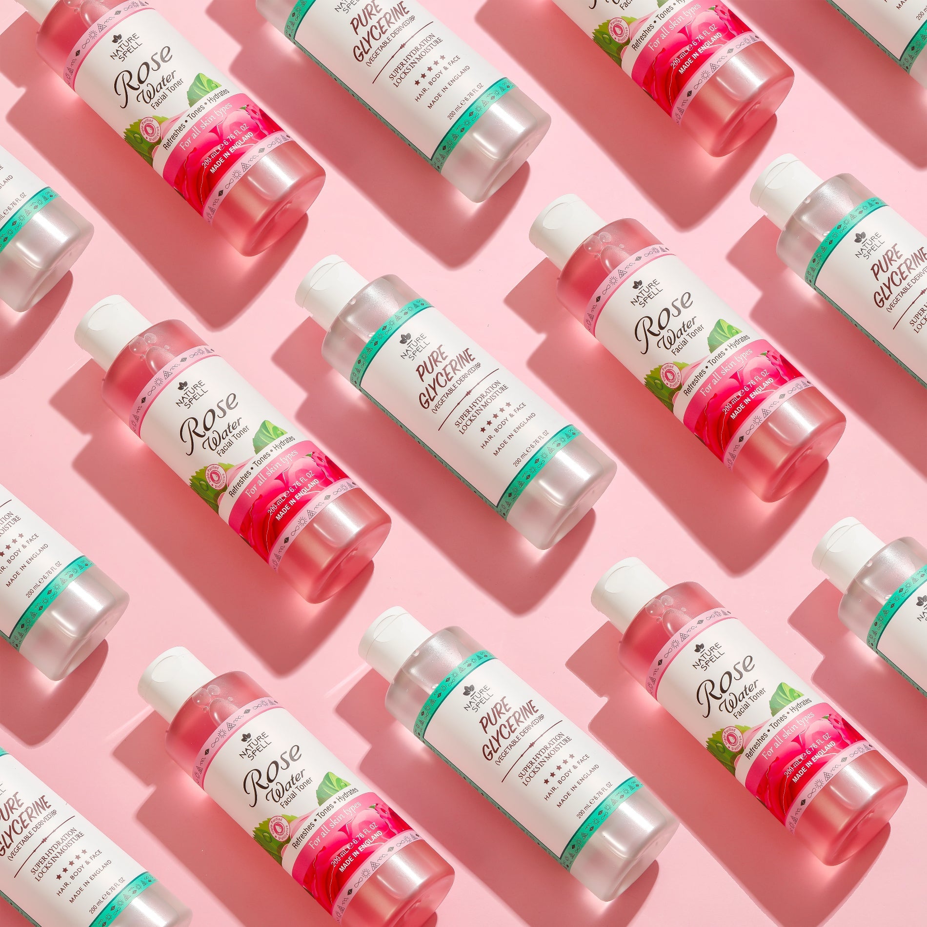 Glass Skin Duo: Rose Water Toner & 100% Pure Glycerine – Nature Spell USA